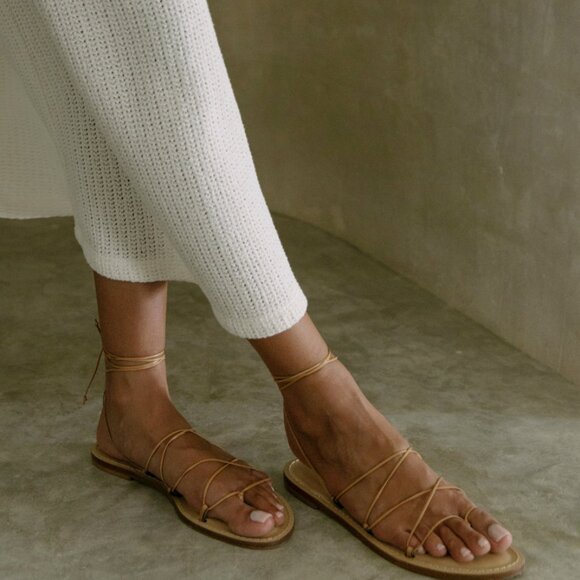 Amanu Serengeti Style 10 Wrap Gladiator Sandals Nude 41 (US 11) - Picture 3 of 6